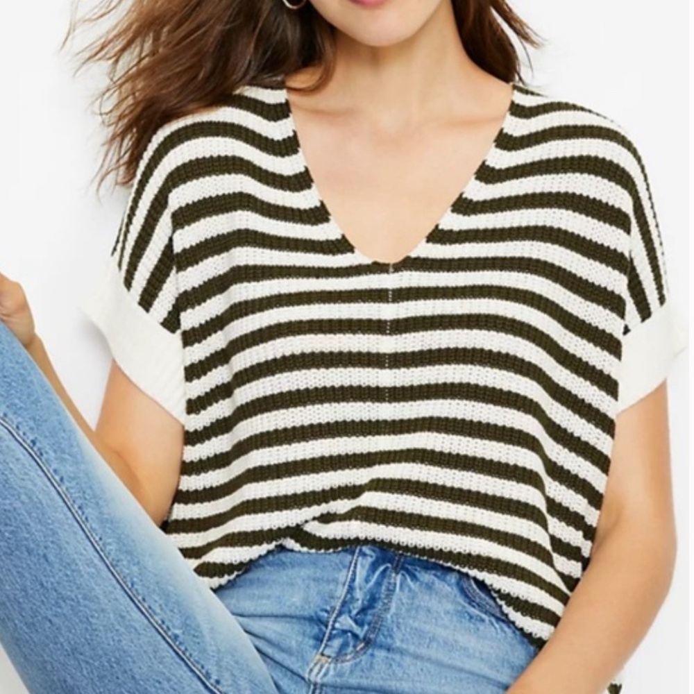LOFT Striped Sweater Vest